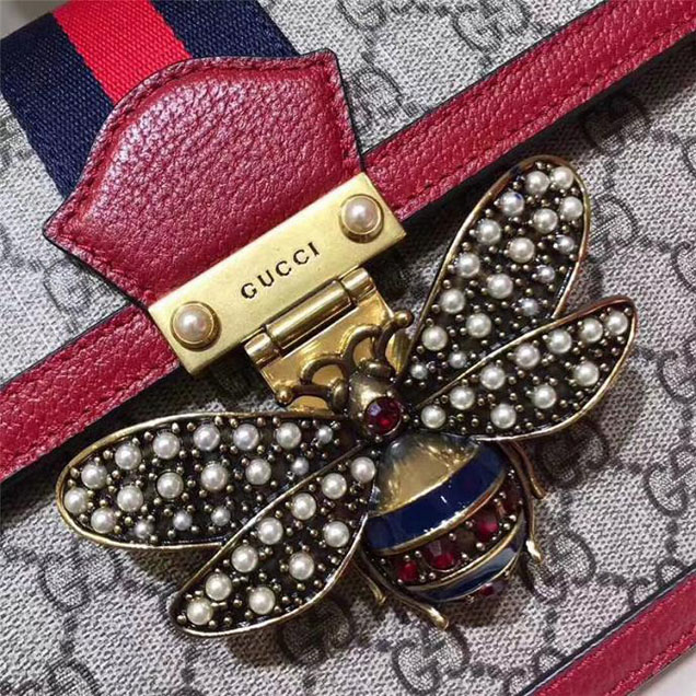 Gucci Queen Margaret GG Small Top Handle Bag 476541 Red 2018