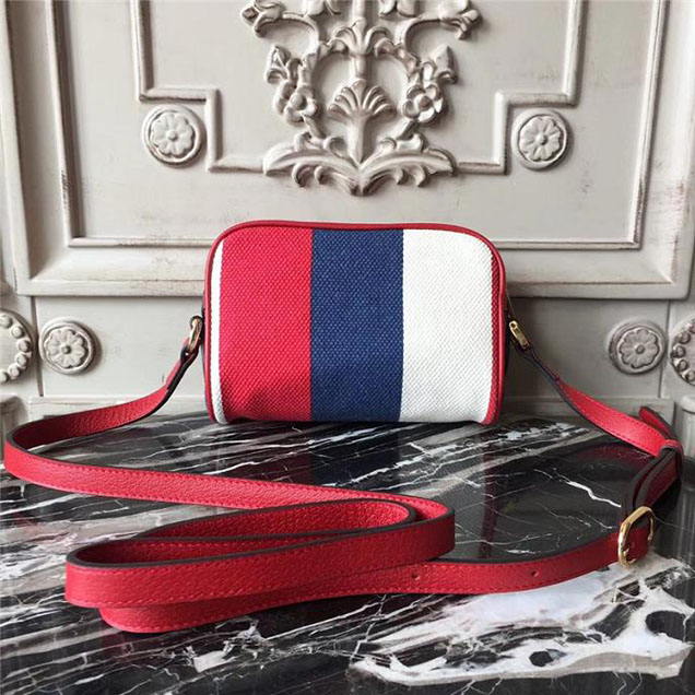 Gucci Sylvie Baiadera Linen Canvas Ophidia Mini Bag 517350 2018