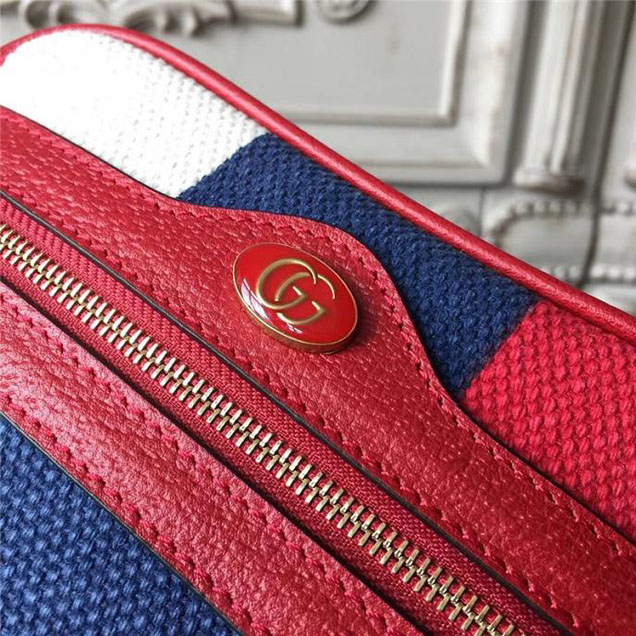 Gucci Sylvie Baiadera Linen Canvas Ophidia Mini Bag 517350 2018
