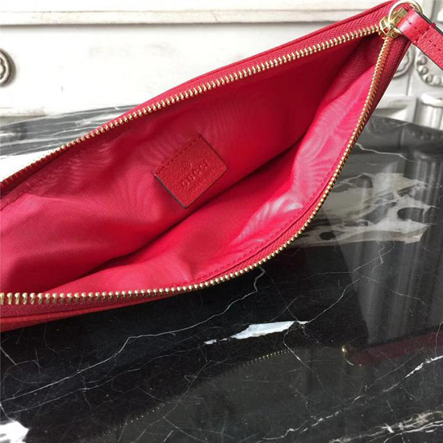 Gucci Sylvie Baiadera Linen Canvas Print Pouch 524788 2018
