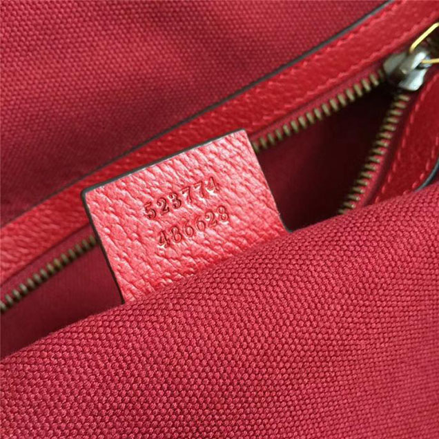 Gucci Sylvie Baiadera Linen Canvas & Leather Print Large Tote 523774 2018