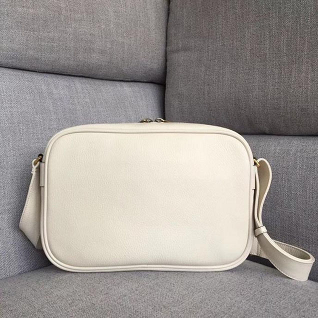 Gucci Leather Print Shoulder Bag 523589 White 2018