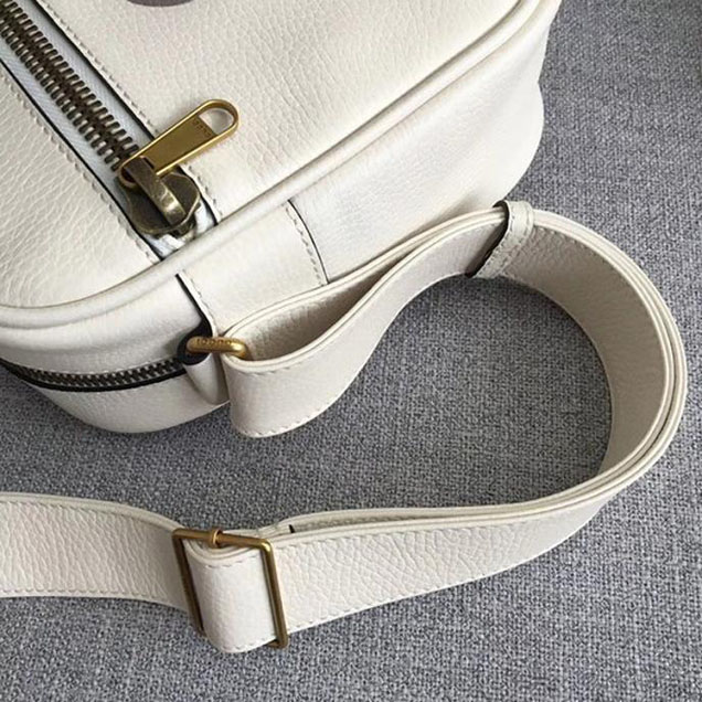 Gucci Leather Print Shoulder Bag 523589 White 2018