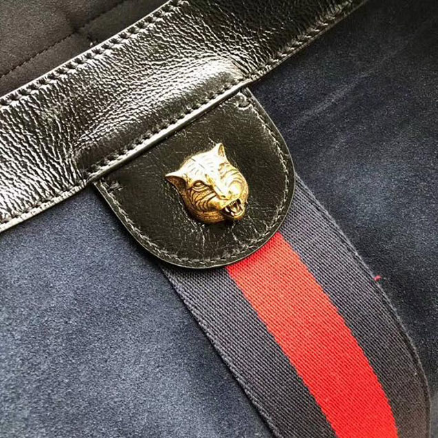 Gucci Ophidia Suede Large Tote 519335 Navy