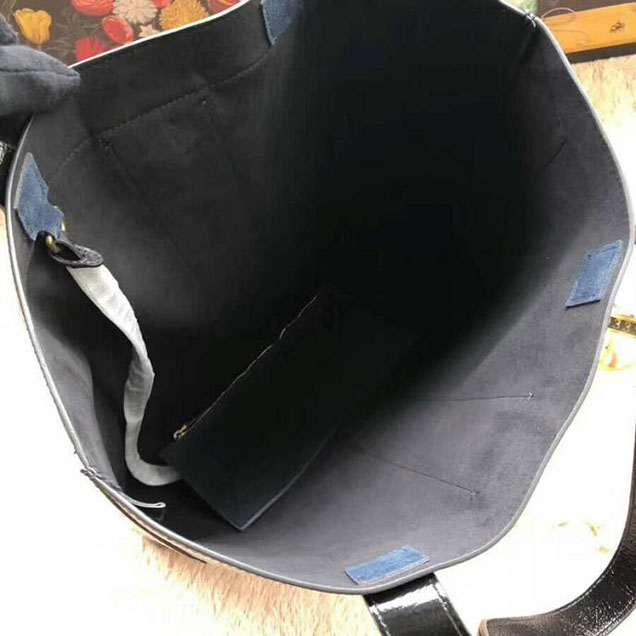 Gucci Ophidia Suede Large Tote 519335 Navy