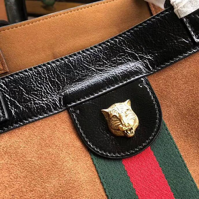 Gucci Ophidia Suede Large Tote 519335 Coffee