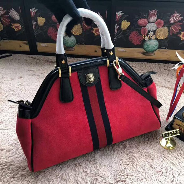 Gucci RE(BELLE) Medium Top Handle Bag 516459 Red