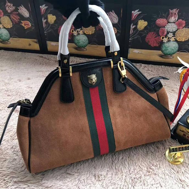 Gucci RE(BELLE) Medium Top Handle Bag 516459 Chestnut