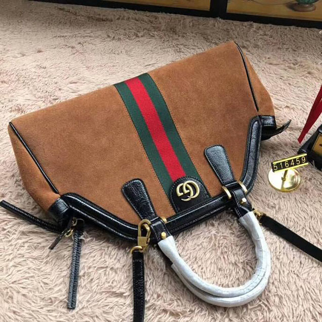 Gucci RE(BELLE) Medium Top Handle Bag 516459 Chestnut