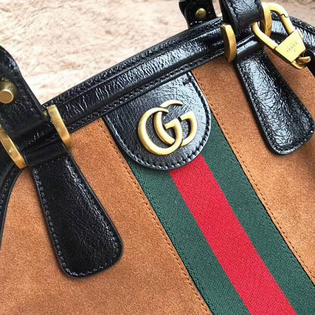 Gucci RE(BELLE) Medium Top Handle Bag 516459 Chestnut