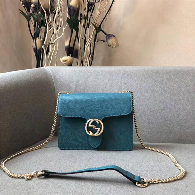 Gucci GG Leather Small Shoulder Bag 510304 Paon 2018