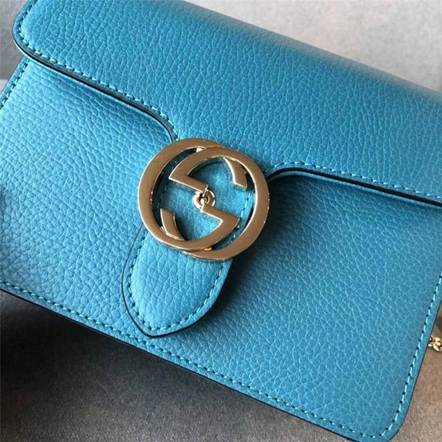 Gucci GG Leather Small Shoulder Bag 510304 Paon 2018