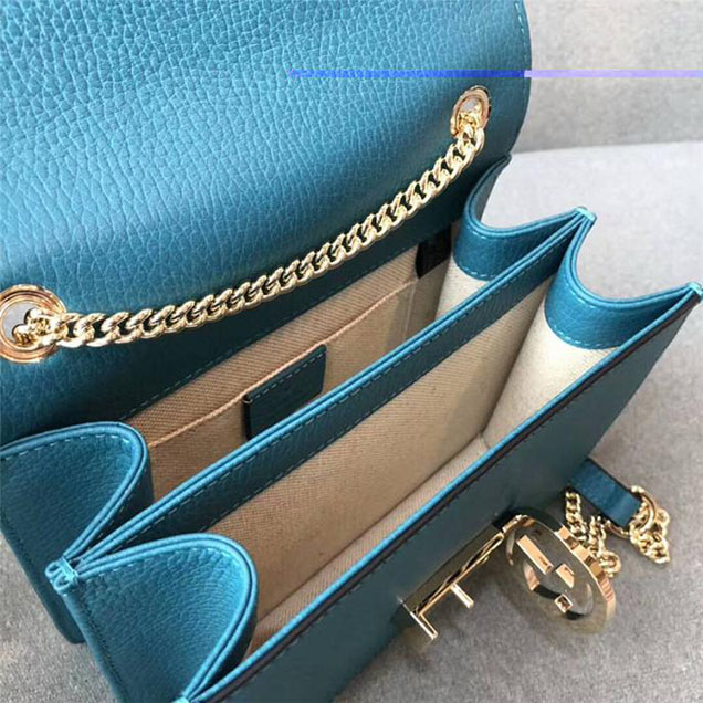Gucci GG Leather Small Shoulder Bag 510304 Paon 2018