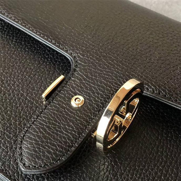 Gucci GG Leather Medium Shoulder Bag 510303 Black 2018
