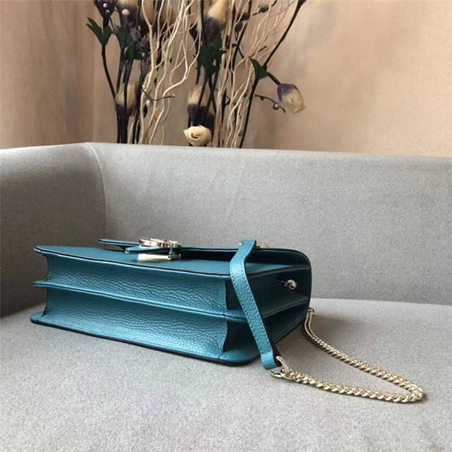 Gucci GG Leather Medium Shoulder Bag 510303 Paon 2018