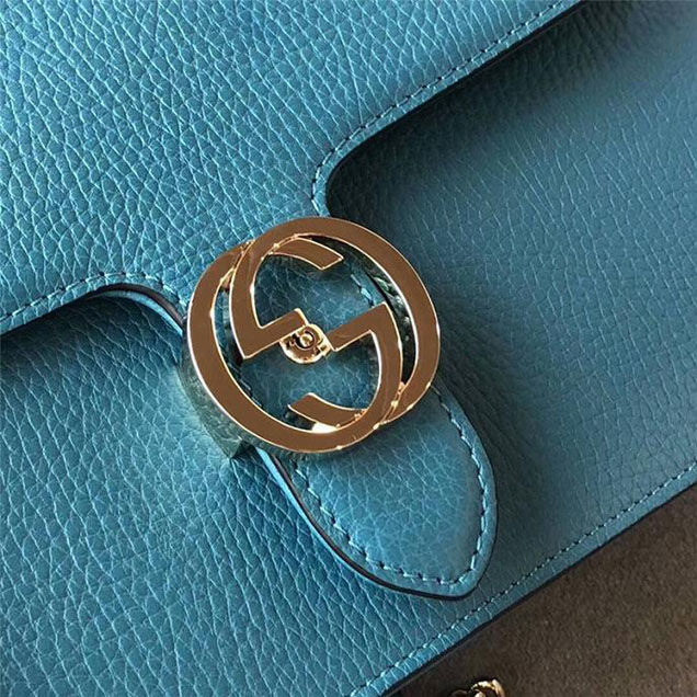 Gucci GG Leather Medium Shoulder Bag 510303 Paon 2018