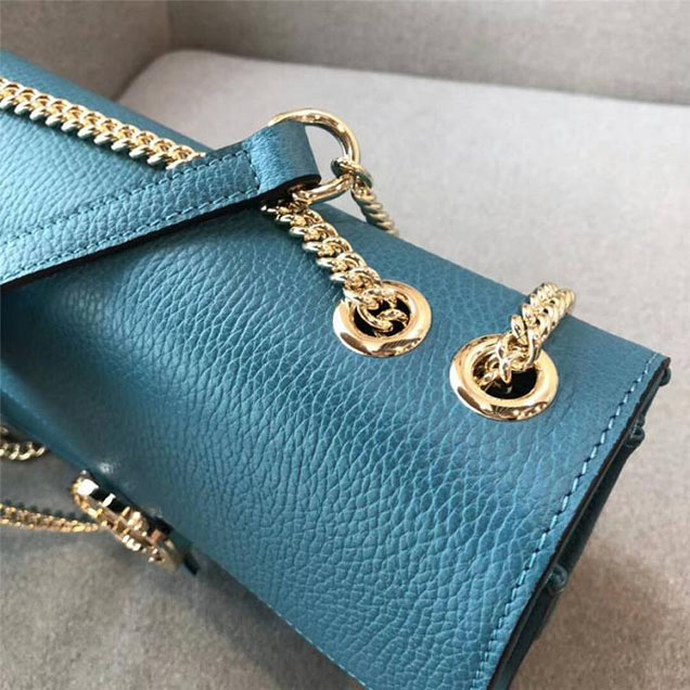 Gucci GG Leather Medium Shoulder Bag 510303 Paon 2018