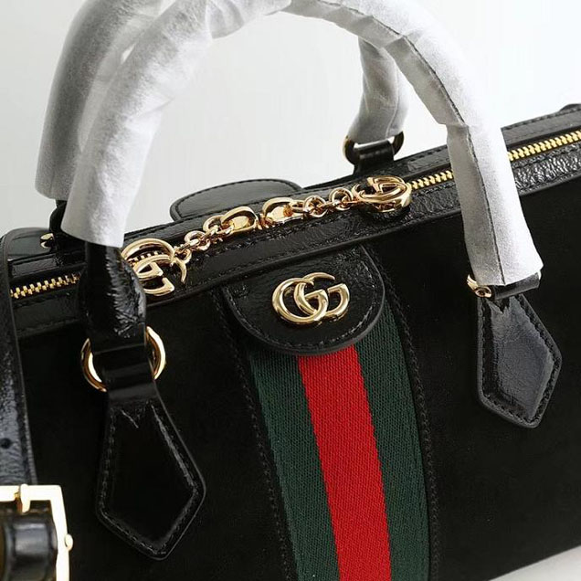 Gucci Ophidia Medium Top Handle Bag 524532 Black