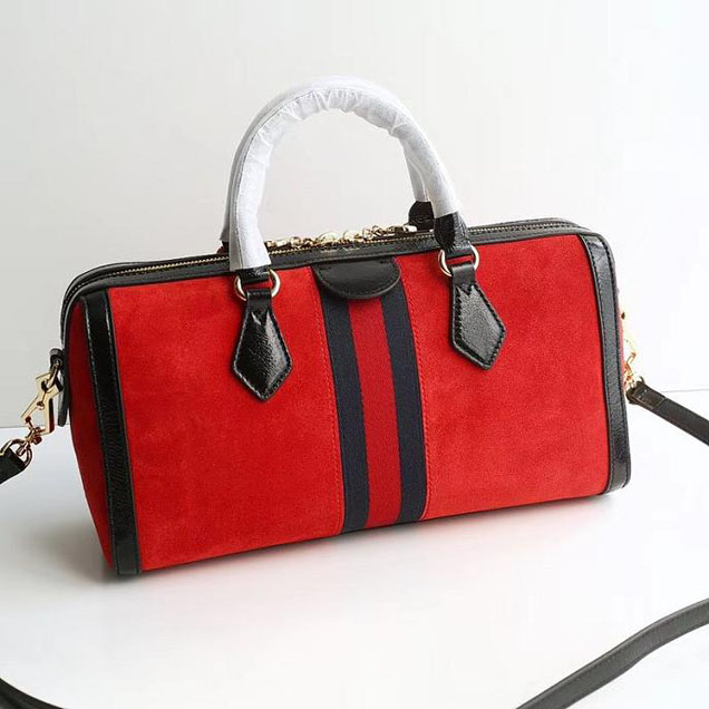 Gucci Ophidia Medium Top Handle Bag 524532 Red