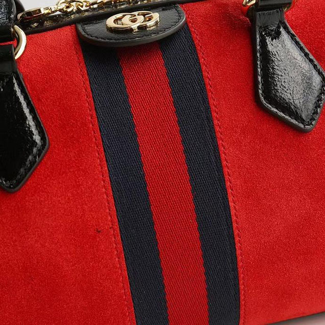 Gucci Ophidia Medium Top Handle Bag 524532 Red