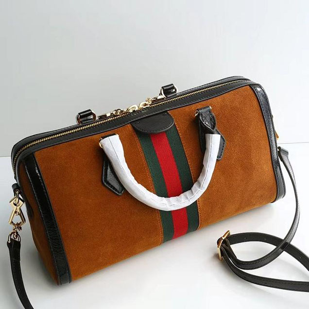 Gucci Ophidia Medium Top Handle Bag 524532 Chestnut