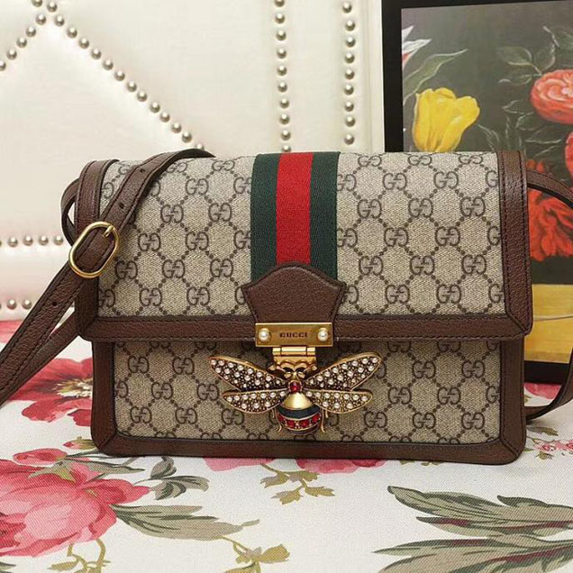 Gucci Queen Margaret GG Mini Bag 476079 Brown 2018