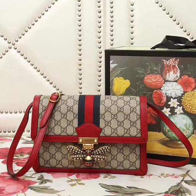 Gucci Queen Margaret GG Mini Bag 476079 Red 2018