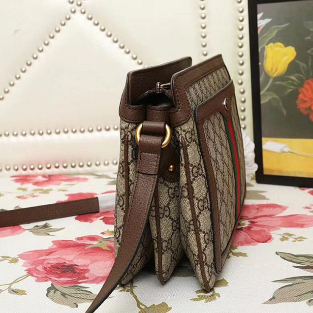 Gucci GG Supreme Medium Shoulder Bag 523354 2018 Beige
