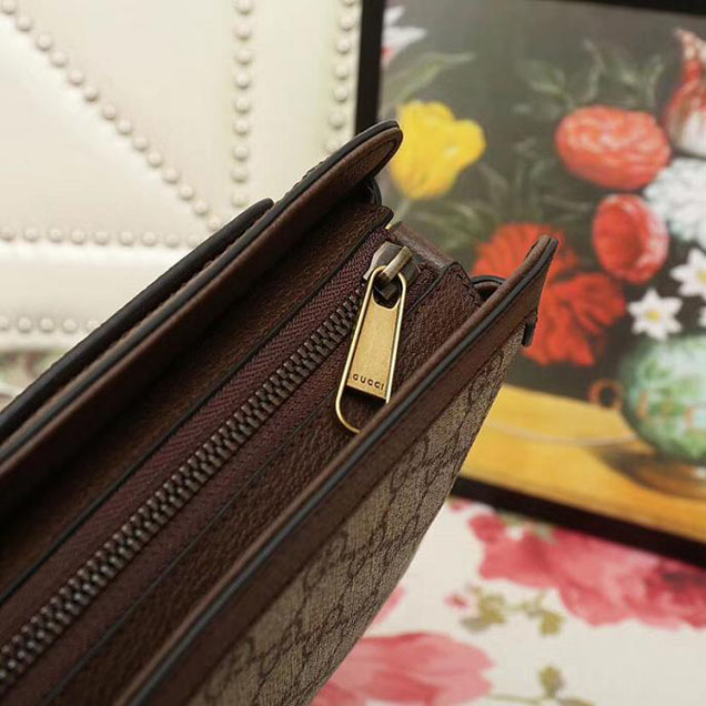 Gucci GG Supreme Medium Shoulder Bag 523354 2018 Beige