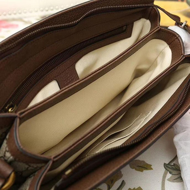 Gucci GG Supreme Medium Shoulder Bag 523354 2018 Beige
