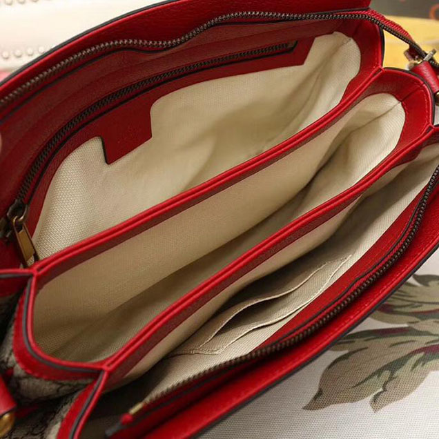 Gucci GG Supreme Medium Shoulder Bag 523354 2018 Red