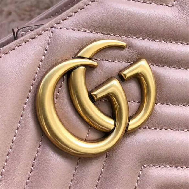Gucci GG Marmont Medium Matelasse Shoulder Bag 453569 Beige