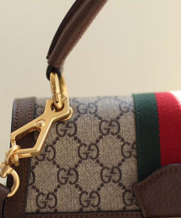 Gucci Queen Margaret GG small top handle bag 476541 Dark Coffee