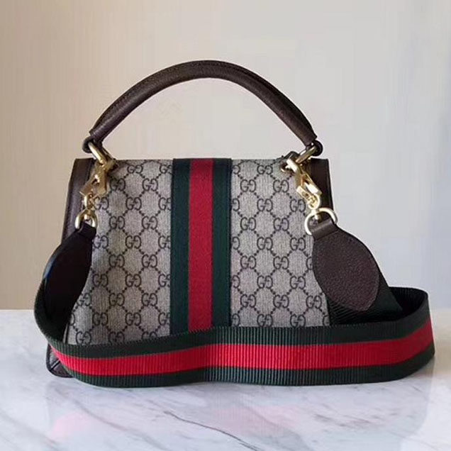 Gucci Queen Margaret GG small top handle bag 476541 Dark Coffee