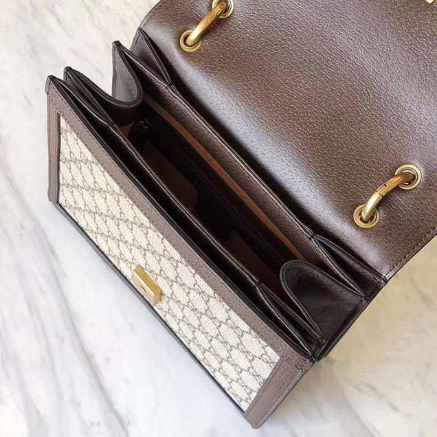 Gucci Queen Margaret GG small top handle bag 476541 Dark Coffee
