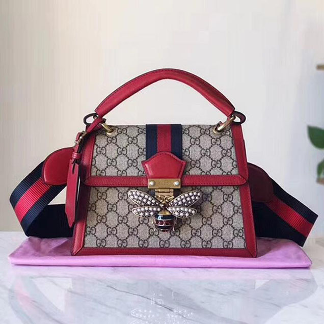 Gucci Queen Margaret GG small top handle bag 476541 Red