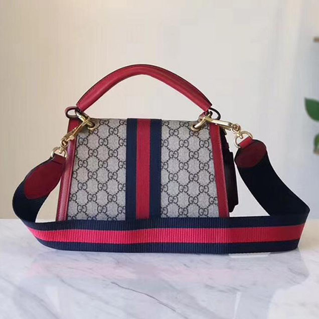 Gucci Queen Margaret GG small top handle bag 476541 Red