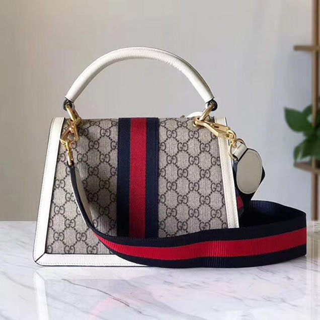Gucci Queen Margaret GG small top handle bag 476541 White