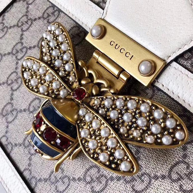 Gucci Queen Margaret GG small top handle bag 476541 White