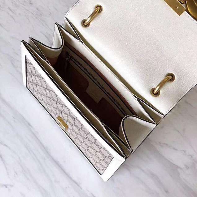 Gucci Queen Margaret GG small top handle bag 476541 White