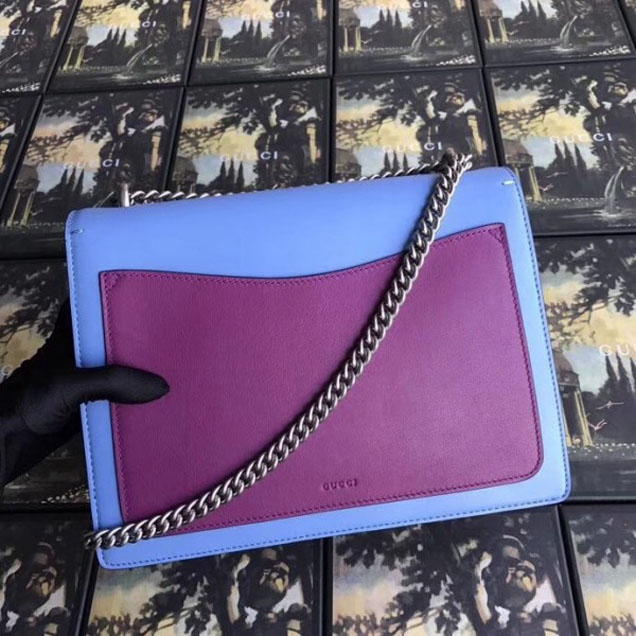 Gucci Dionysus Embroidered Medium Shoulder Bag 403348 Blue/Purple Collection