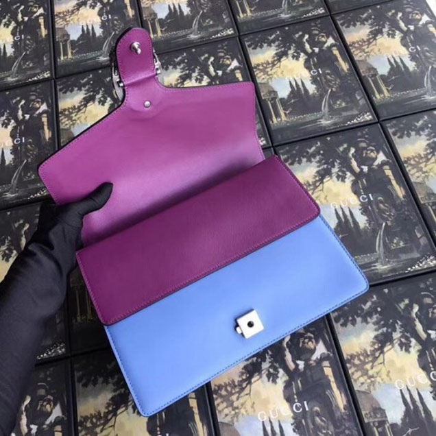 Gucci Dionysus Embroidered Medium Shoulder Bag 403348 Blue/Purple Collection