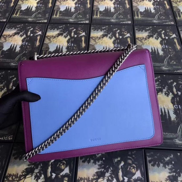 Gucci Dionysus Embroidered Medium Shoulder Bag 403348 Purple/Blue Collection