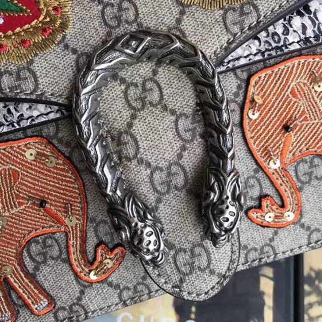Gucci Dionysus Elephant Embroidered Small Shoulder Bag 400249 2018 Collection