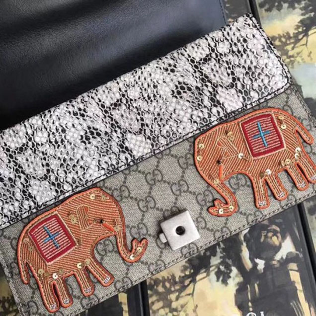 Gucci Dionysus Elephant Embroidered Small Shoulder Bag 400249 2018 Collection