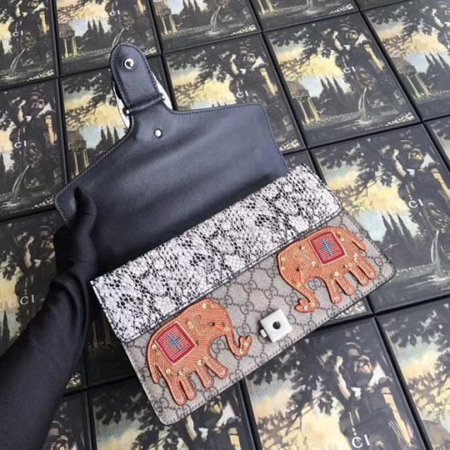 Gucci Dionysus Elephant Embroidered Small Shoulder Bag 400249 2018 Collection