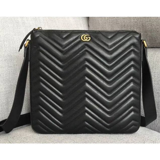 Gucci GG Marmont Messenger Bag 523369 Black 2018