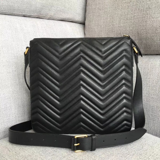 Gucci GG Marmont Messenger Bag 523369 Black 2018