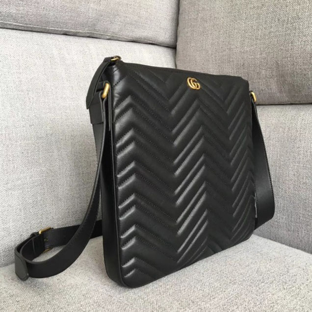 Gucci GG Marmont Messenger Bag 523369 Black 2018