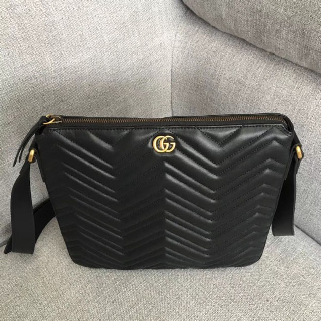 Gucci GG Marmont Messenger Bag 523369 Black 2018